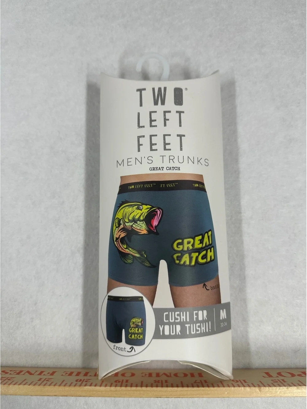 Two Left Feet Men's Trunks Great Catch Size M 32-34 Cotton Blend Boxer Briefs